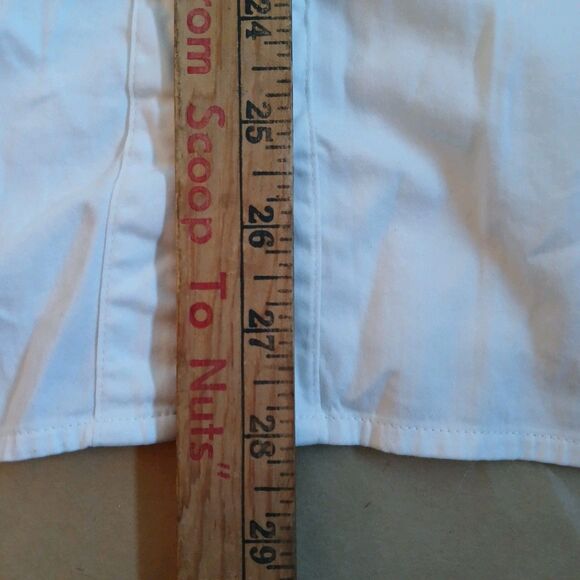 Venezia White Sleeveless Collared Shirt Size 26/28 Classic 90s - Picture 7 of 7